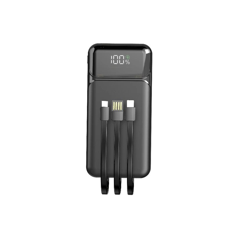 Портативний зарядний пристрій (Повербанк) Aspor A315 Fast Charge 10000 mAh (USB-C/USB/Type-C/Lightning/22.5W)- чорний — Aspor