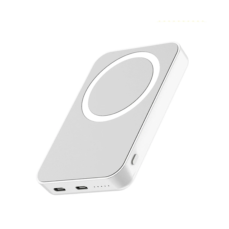 Портативний зарядний пристрій (Повербанк) Aspor A325 MagSafe Battery Pack 5000 mAh (Type-C/Lightning/20W)- білий