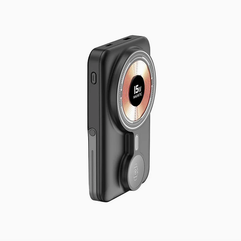 Портативний зарядний пристрій (Повербанк) Aspor A328 Magnetic Wireless 10000mAh + кабель Type-C/Lightning/Charge Apple Watch (USB/Lightning/Type-C/22.5W)- чорний