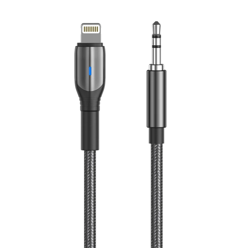 AUX кабель Aspor A232 (3.5мм to Lightning/1.2м)- чорний
