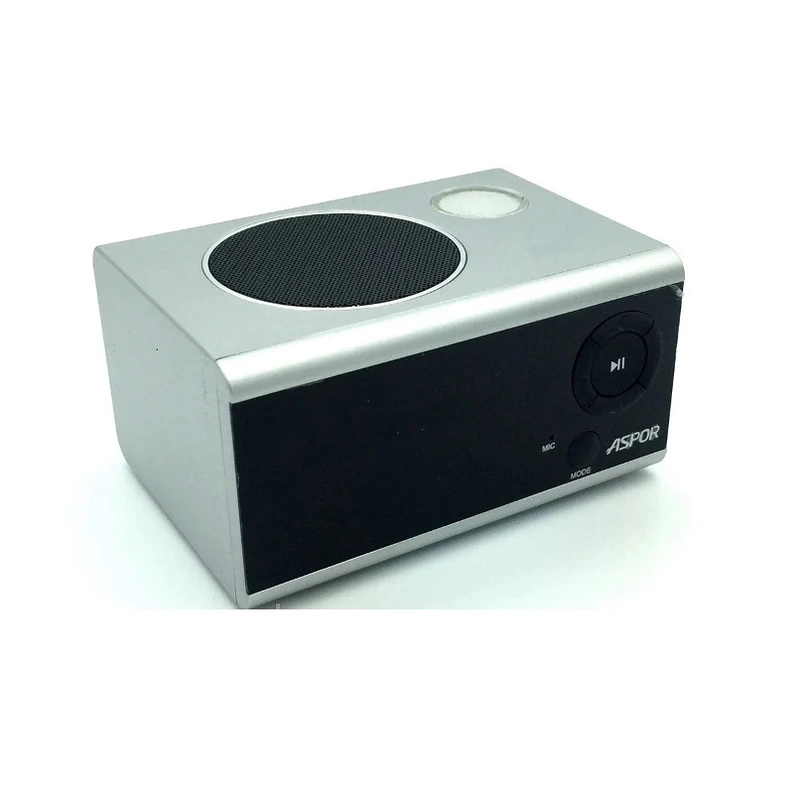 Bluetooth колонка Aspor A659 горізонтальна- срібло — Aspor