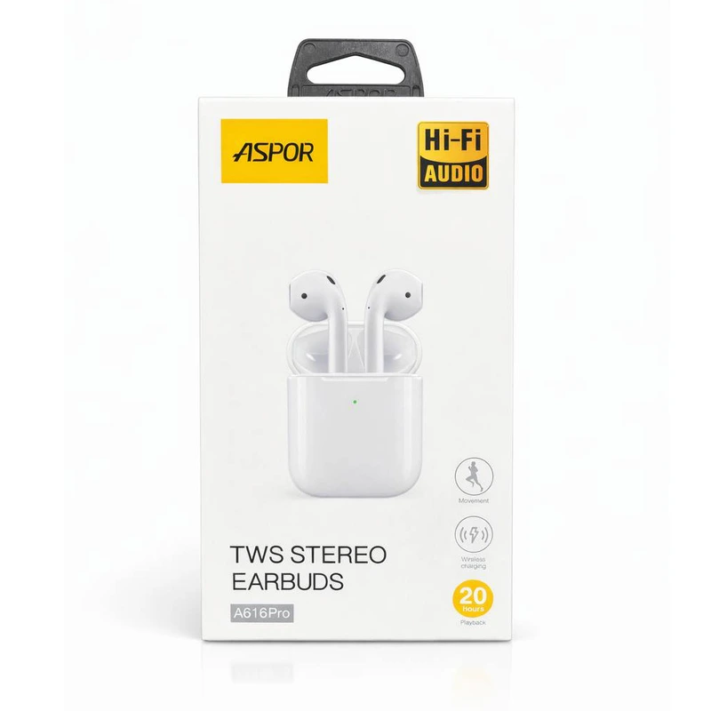 Bluetooth навушники Aspor A616 Pro- білий