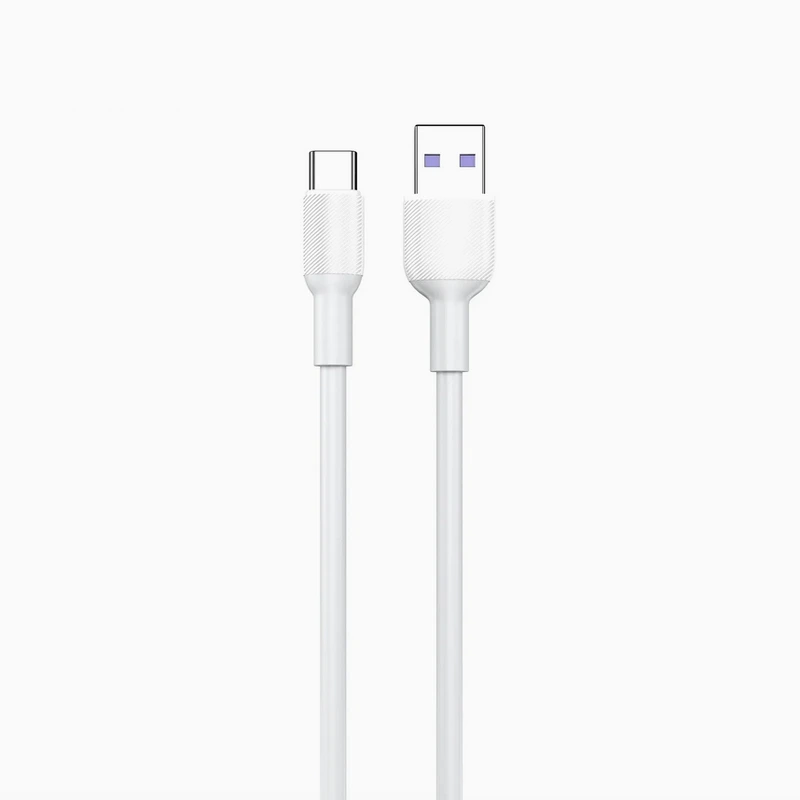 Кабель Aspor A082 Silicone USB – Type-C 5A/1м- білий — Aspor
