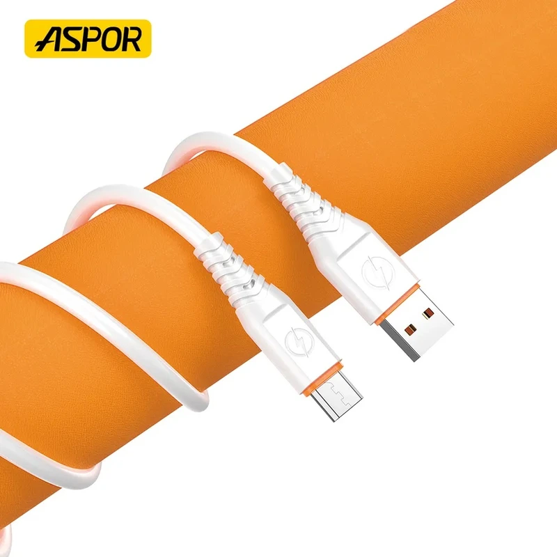 Кабель Aspor A125 Quick Charge USB – Micro (6A/1м)- білий — Aspor
