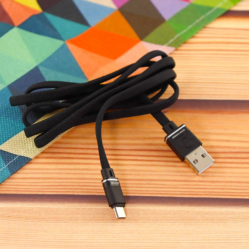 Кабель Aspor A135 Nylon USB – Micro 2.4A/1.2м- чорний — Aspor