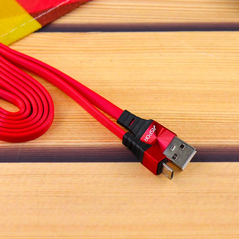 Кабель Aspor A158 Silicone USB – Micro 2.4A/1.2м- червоний — Aspor