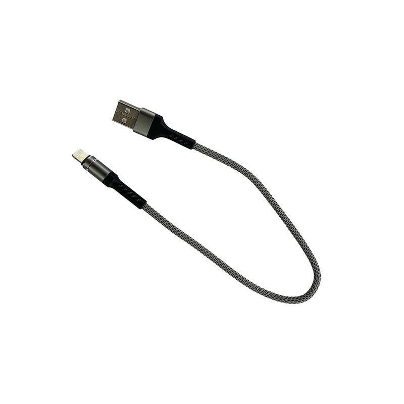 Кабель Aspor A163 Fast Charge USB – Lightning (3A/0.3м)- графітовий