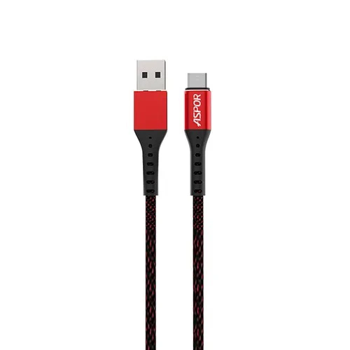 Кабель Aspor A168 USB – Type-C 2.4A/1м- червоний — Aspor