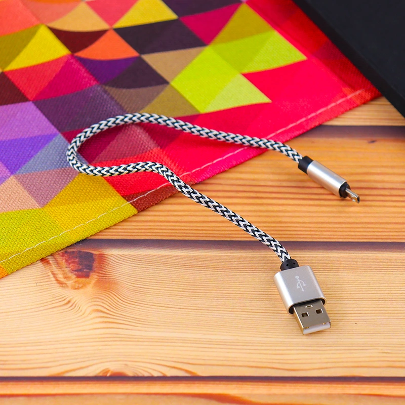 Кабель Aspor A173 USB – Micro 3A/0.3м- срібло — Aspor