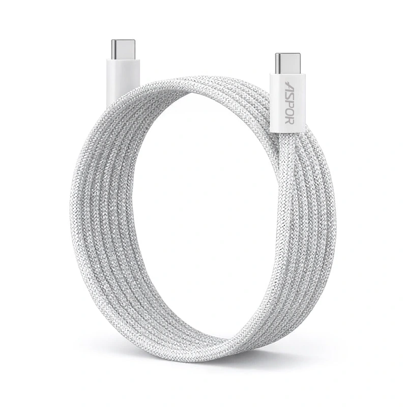 Кабель Aspor A199 Magnetic Type-C - Type-C (100W/1.3м)- білий — Aspor