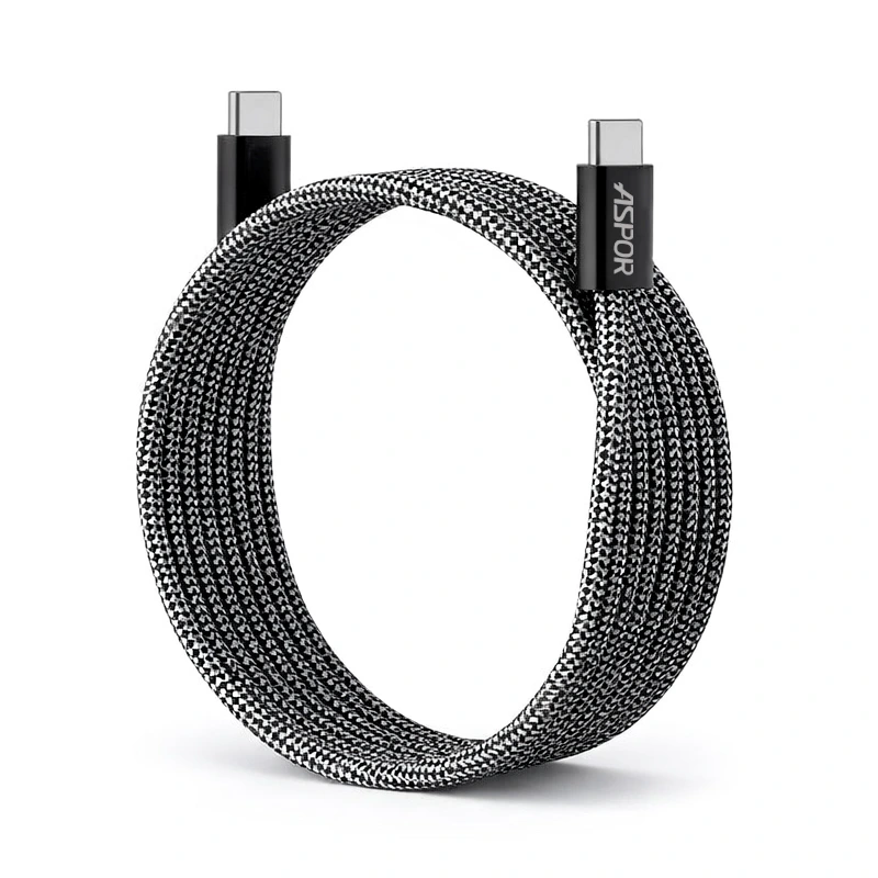 Кабель Aspor A199 Magnetic Type-C - Type-C (100W/1.3м)- чорний — Aspor