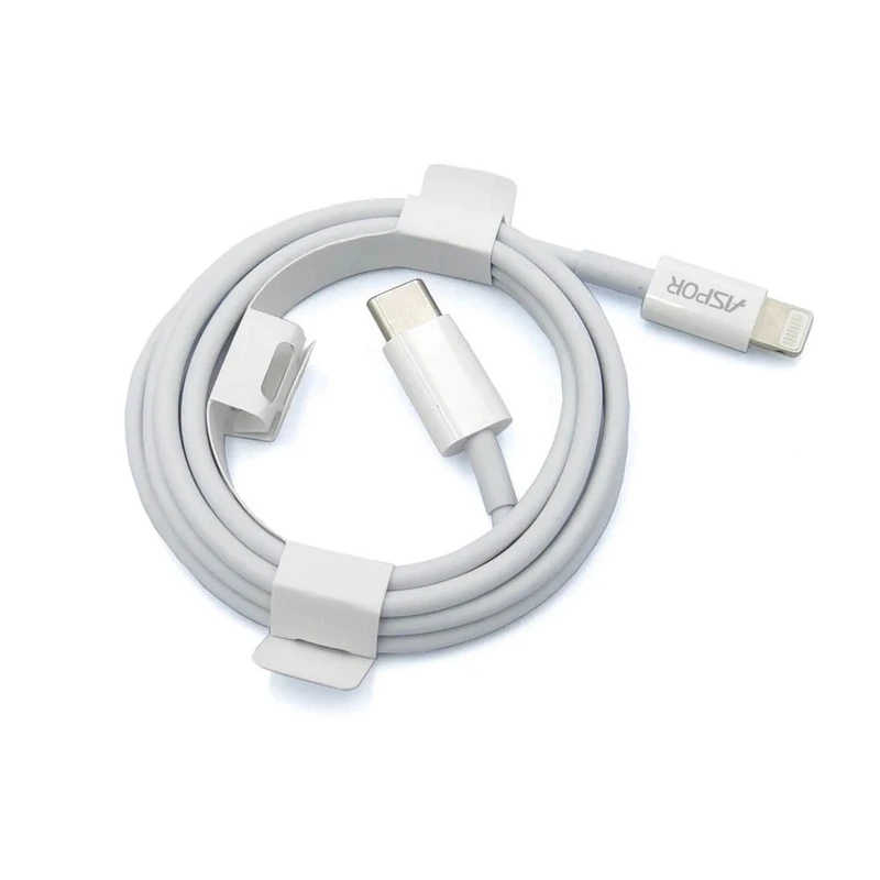 Кабель Aspor AC-119 PD Type-C – Lightning 2A/1м- білий — Aspor