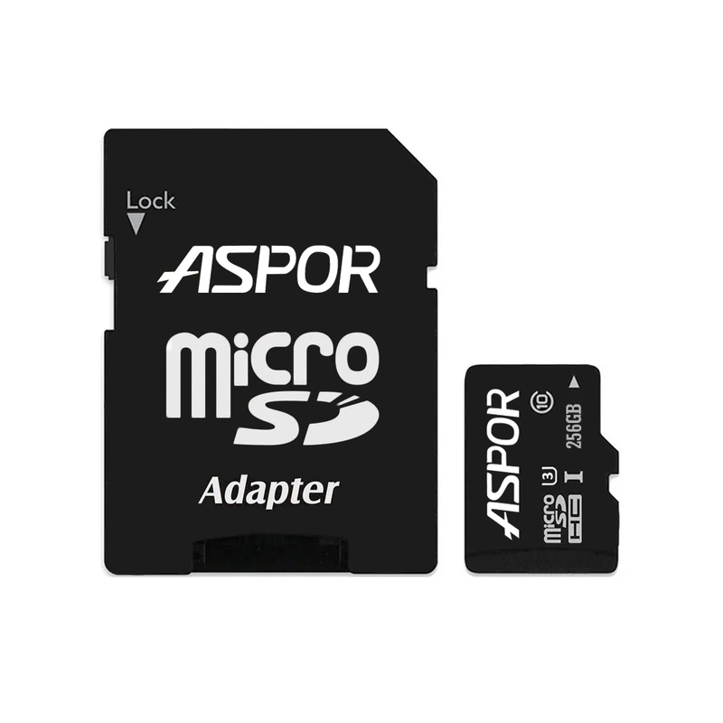 Карта пам`яті Aspor MicroSDXC 256GB UHS-III (Class 10) + SD adapter — Aspor