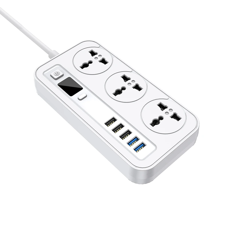 Мережевий фільтр-подовжувач Aspor A503 Auto Max (5USB/3.4A/2м)- білий