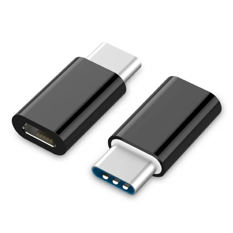 Перехідник Aspor Type-C – Micro- чорний