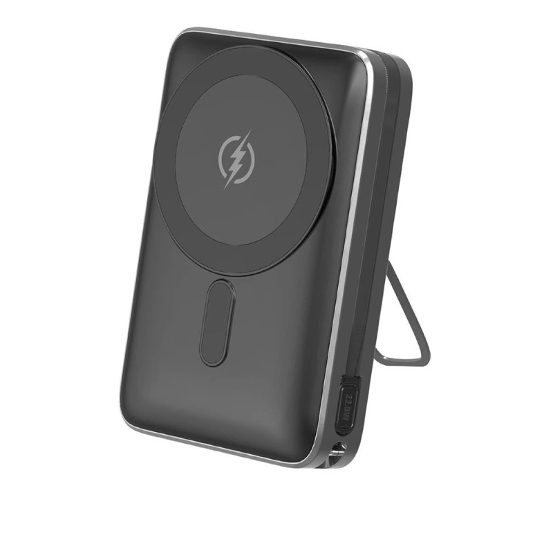 Портативний зарядний пристрій (Повербанк) Aspor A386 Magnetic Wireless 20000mAh (USB/Type-C/22.5W)- чорний — Aspor