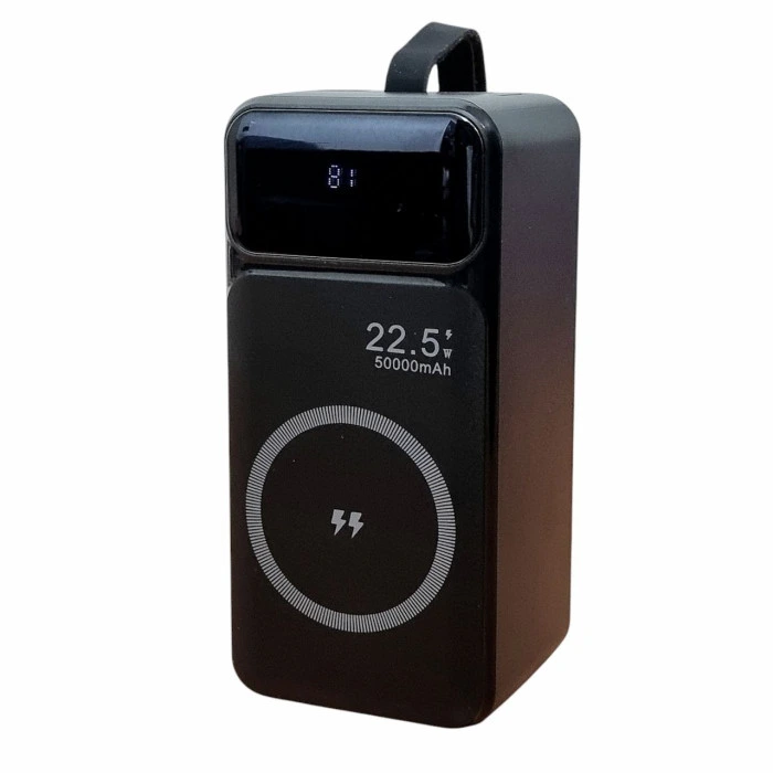 Портативний зарядний пристрій (Повербанк) PYT-50 50000mAh 22.5W + Wireless Charge (2USB/2USB-C)- чорний