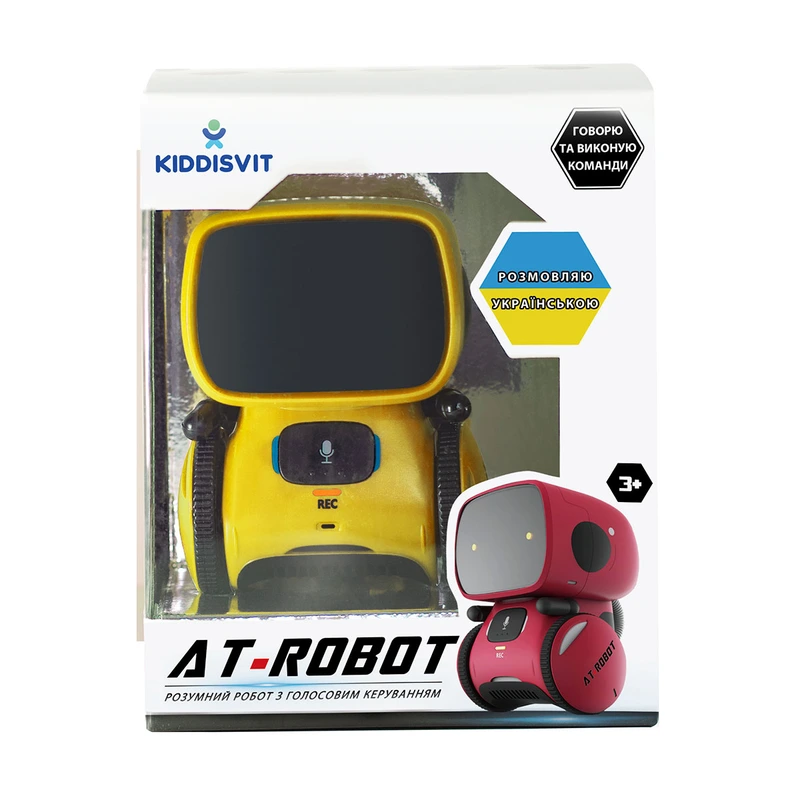 Інтерактивний робот з голосовим керуванням – AT-ROBOT (жовтий, озвуч.укр.) — AT-Robot