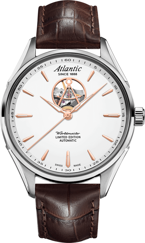 Чоловічий годинник Atlantic Worldmaster Automatic Open Heart Limited Edition 52780.41.21R