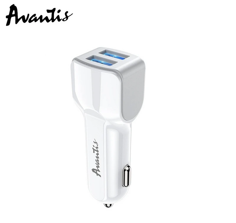 Автомобільний зарядний пристрій Avantis A910 Grand style (2USB/2.4A)- білий