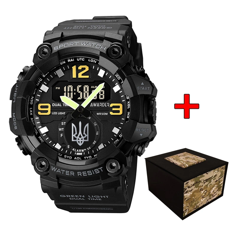 Awarder 003BKUASI Тризуб срібло Чорні + Коробка.