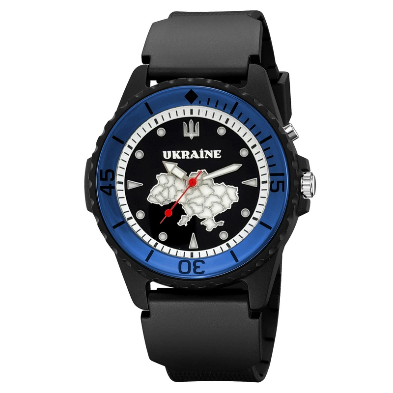 Годинник наручний Awarder 031 Ukraine Black-Blue