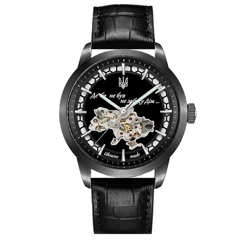 Годинник наручний Awarder 043-1 Де би не був All Black Leather Miyota — Awarder