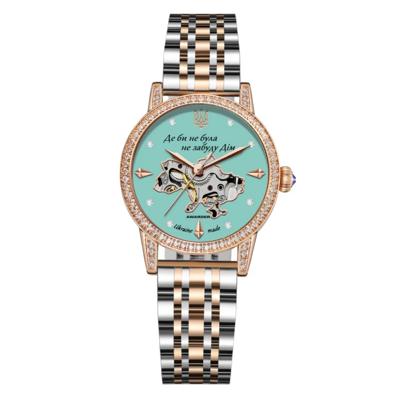 Годинник наручний Awarder 049 Silver-Gold-Blue — Awarder