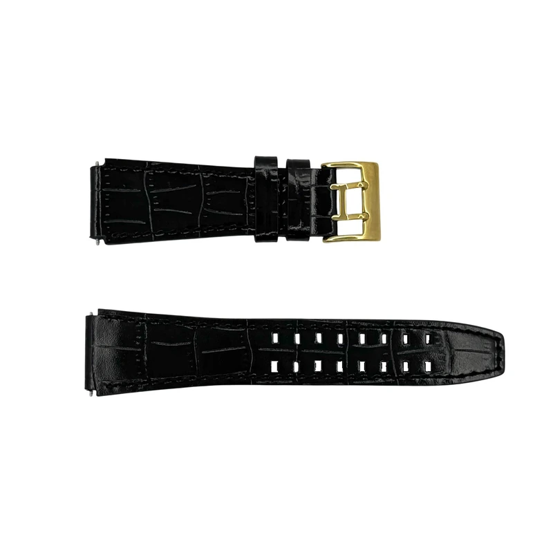 Ремінець для годинника Awarder 021 Black-Gold 22 мм. — Awarder