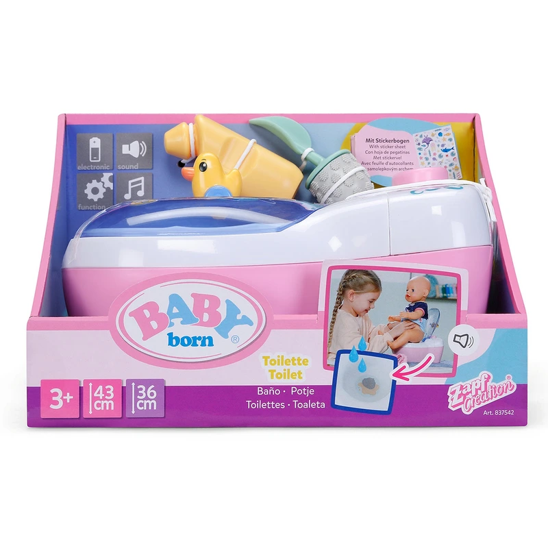 Інтерактивний унітазик для ляльки BABY BORN – МАЛЕНЬКИЙ ТУАЛЕТ (звук) — BABY born