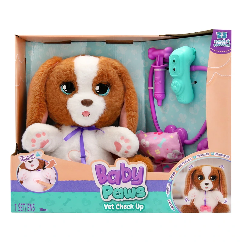 Інтерактивний ігровий набір BABY PAWS – ЦУЦЕНЯ У ВЕТЕРИНАРА (з аксес.) — Baby Paws
