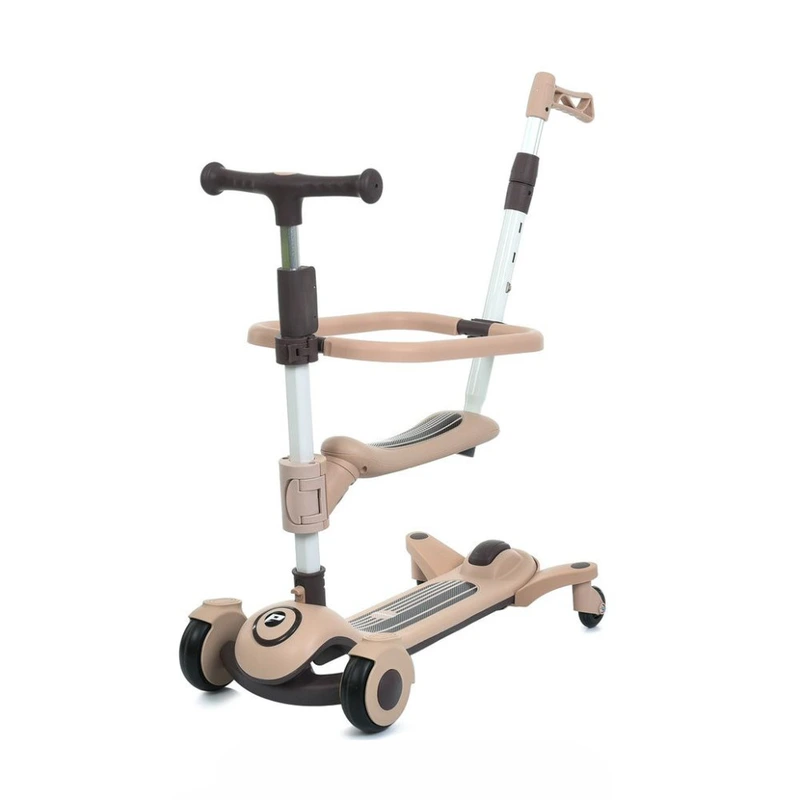 Самокат дитячий триколісний 3 в 1 JR3-127-BRN, колеса зі світлом — Bambi