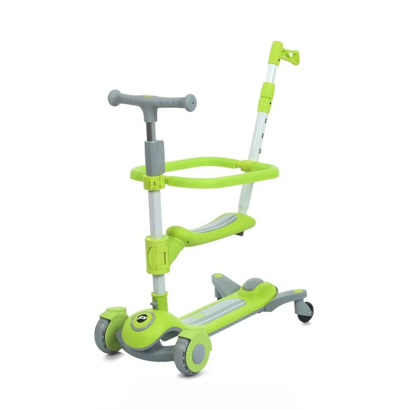 Самокат дитячий триколісний 3 в 1 JR3-127-GR, колеса зі світлом — Bambi