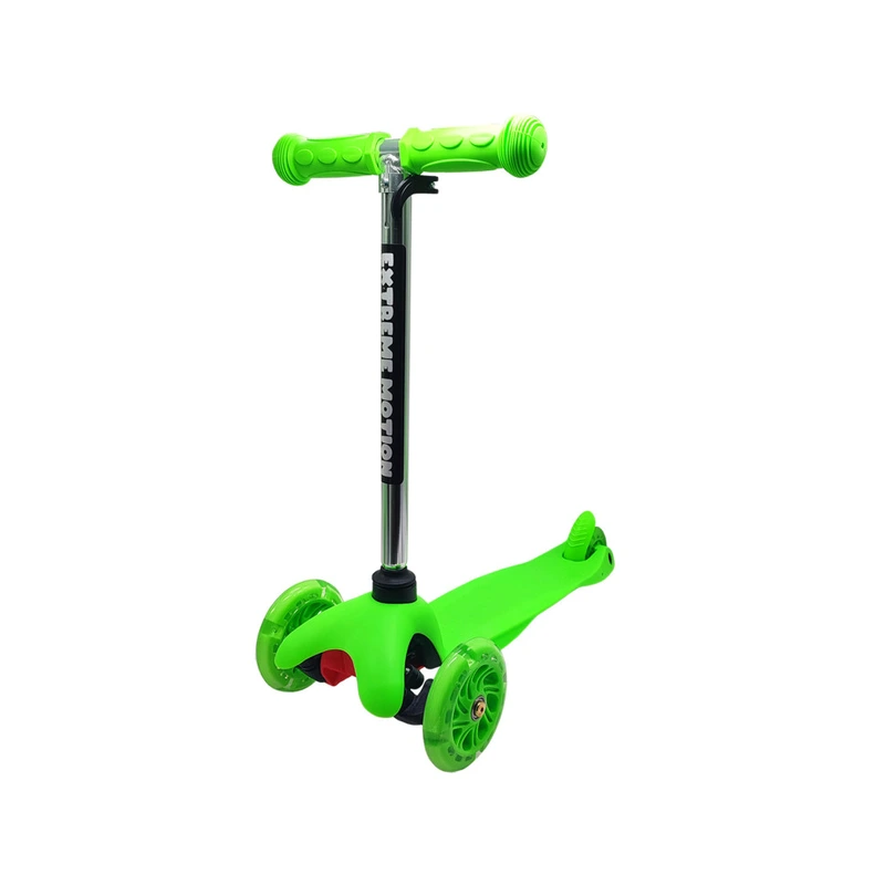 Самокат дитячий 3-х колісний  SC20101 колеса, що світяться Зелений — Bambi