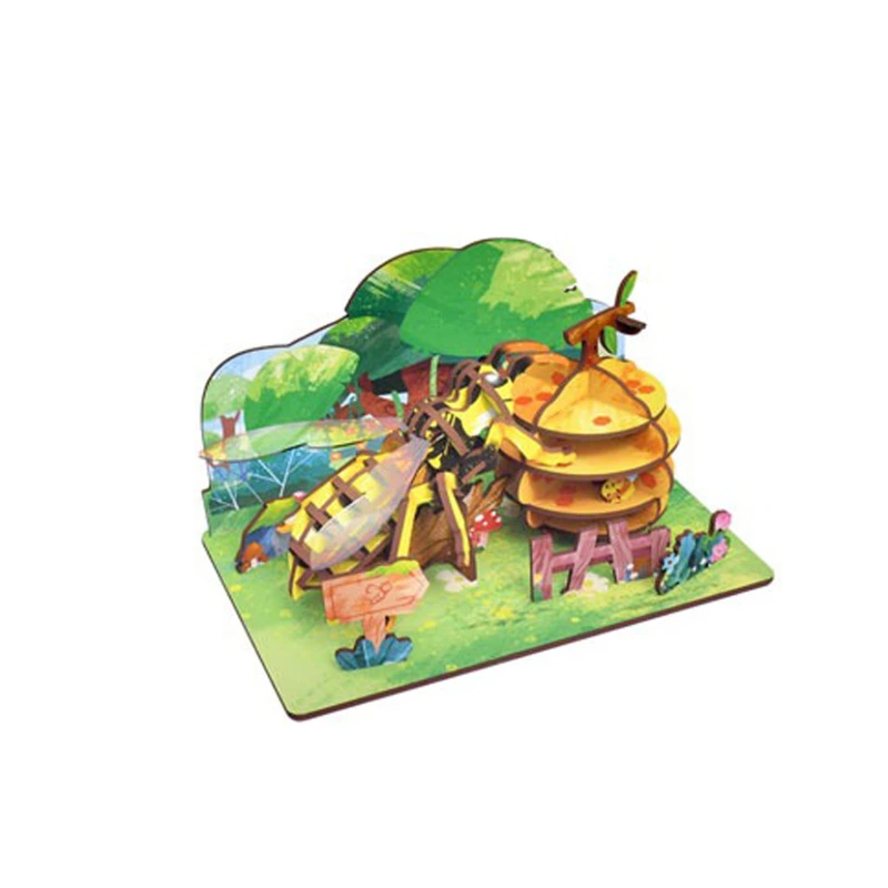 Дерев'яний пазл 3D "Bees" 68039W 43 деталі — Bambi