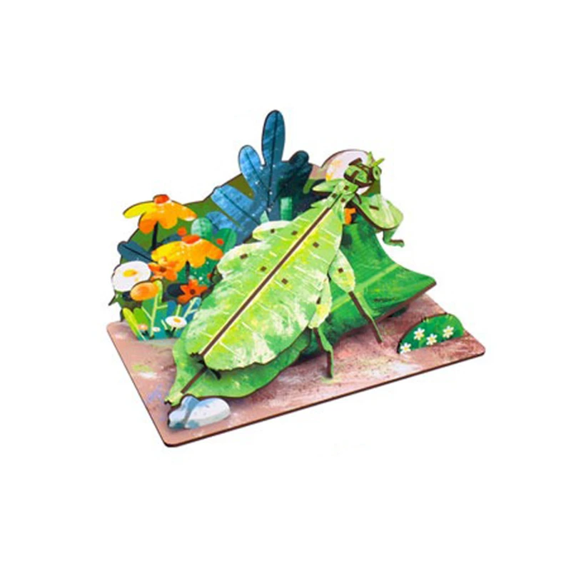 Дерев'яний пазл 3D "Phylliidae" 68038W 58 деталей — Bambi