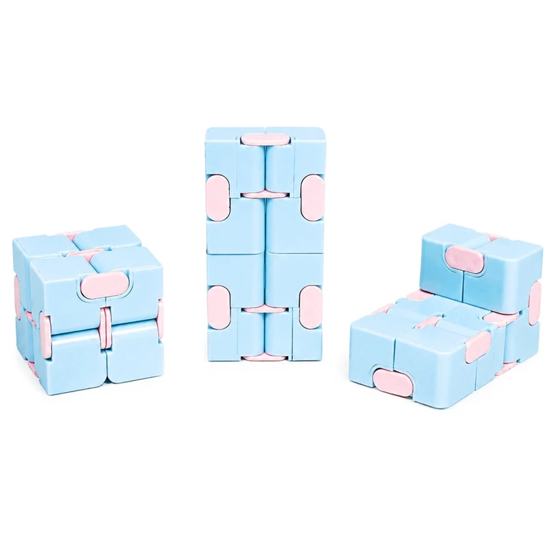 Антистрес кубик-трансформер Infinity Cube IGR133(Blue) пастельні кольори