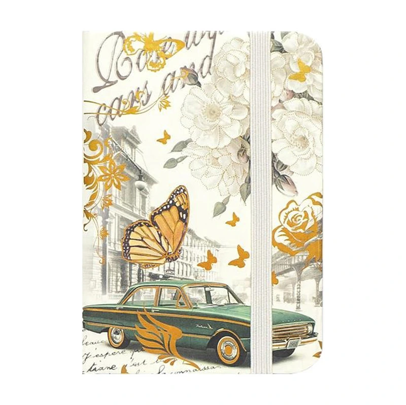 Блокнот А6 на резинці 5702-2 тверда обкладинка, лінія 14х9 см 80 аркушів — Bambi