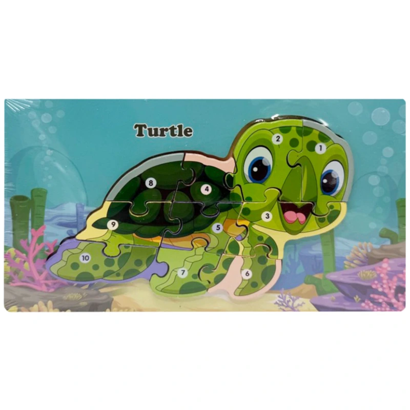 Дерев'яний пазл-вкладиш "Turtle" MD 1924-2, 10 елементів — Bambi