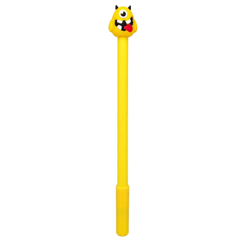 Дитяча гелева ручка "Horror" A082(Yellow) синій, 16,5 см — Bambi