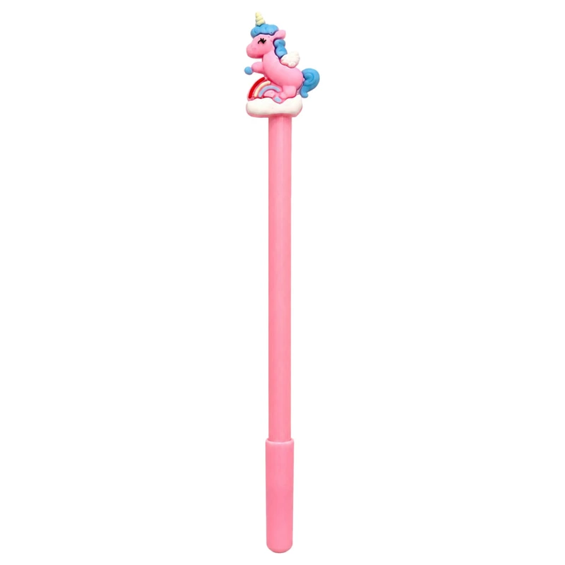 Дитяча гелева ручка "Єдиноріг" 016(Pink) синій, 17,5 см — Bambi