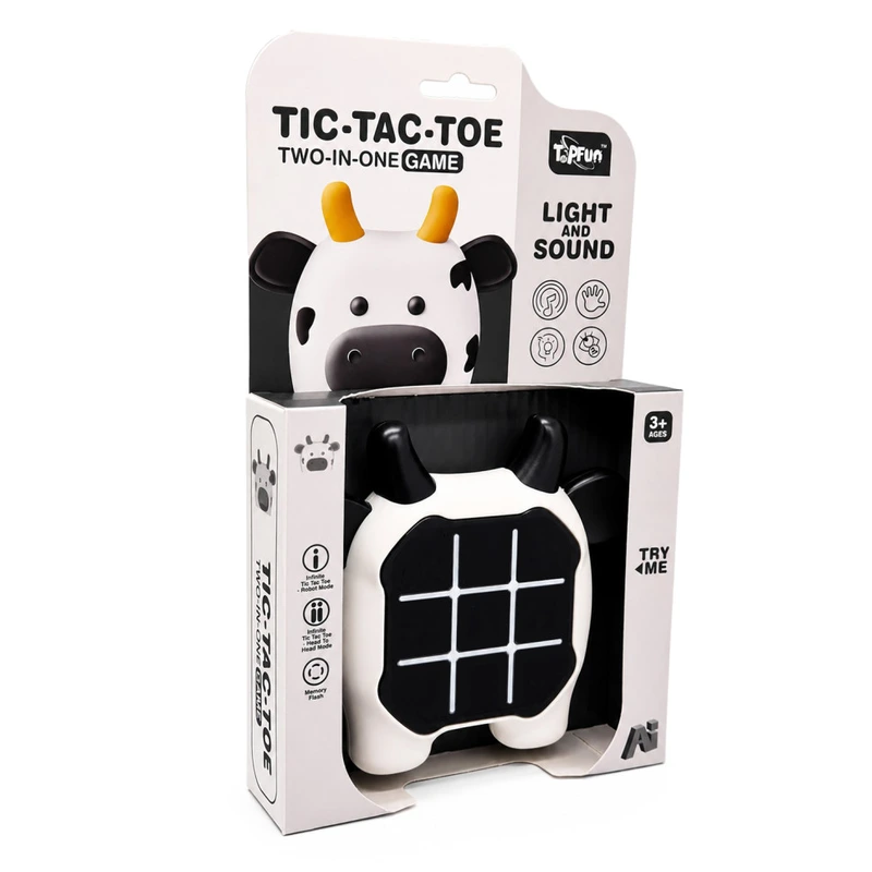 Дитяча гра "Натискай швидко: Корівка" Tic-Tac-Toe G66-2 зі світлом та звуком — Bambi