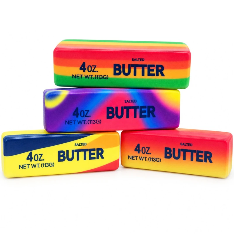 Дитяча іграшка сквіш-антистрес "BUTTER Райдужний" SQBUTCOLOR-113 розмір 13х3,5х3,5 см