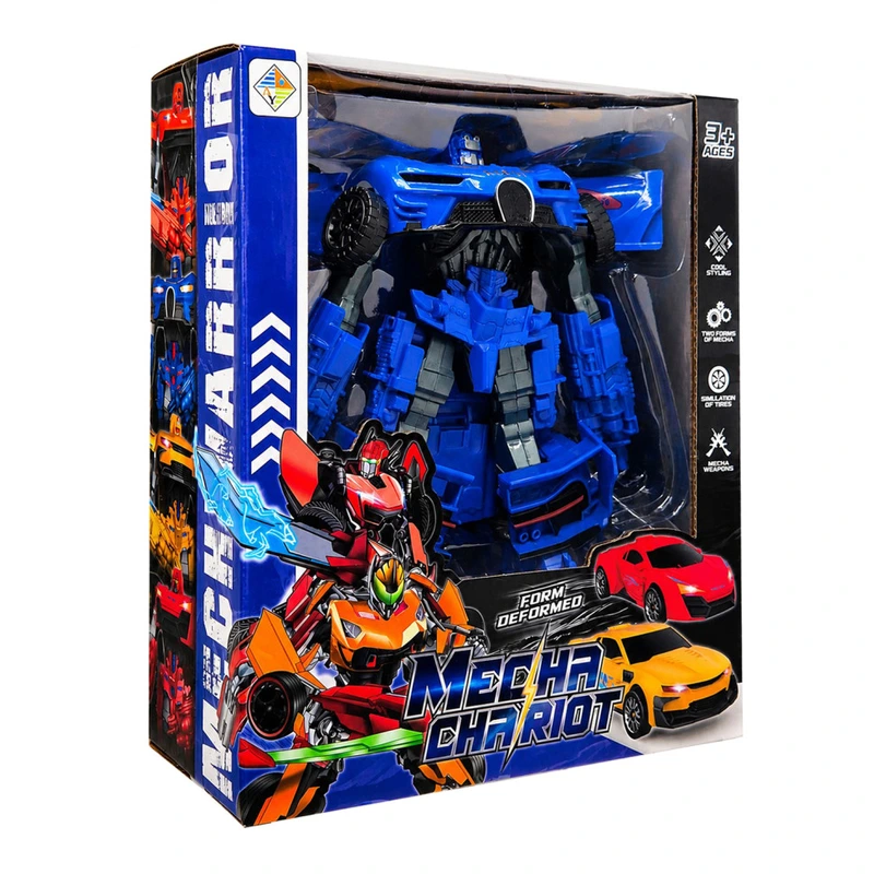 Дитяча іграшка Трансформер HY-3344(Blue) робот 18 см+машина
