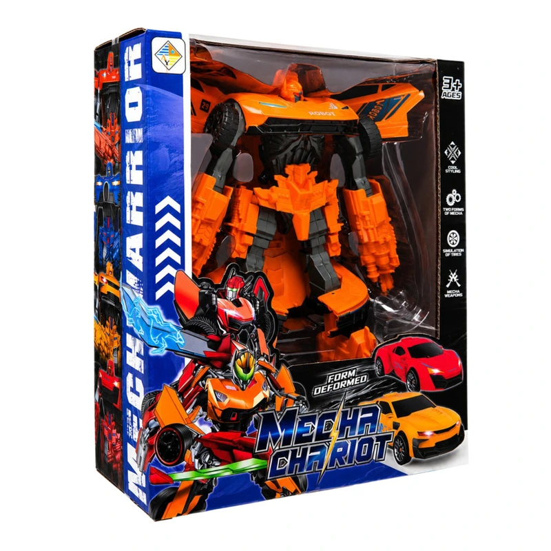 Дитяча іграшка Трансформер HY-3344(Orange) робот 18 см+машина — Bambi