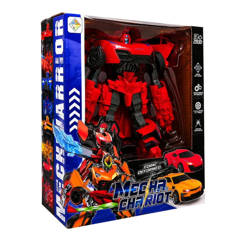 Дитяча іграшка Трансформер HY-3344(Red) робот 18 см+машина — Bambi