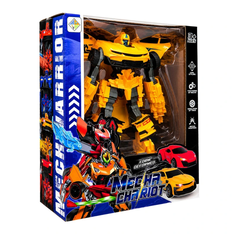 Дитяча іграшка Трансформер HY-3344(Yellow) робот 18 см+машина — Bambi
