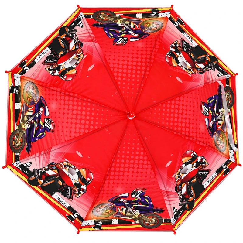 Дитяча парасолька "Червоний мотоцикл" MK 5798(Red) тростина 60,5 см, діаметр 83 см
