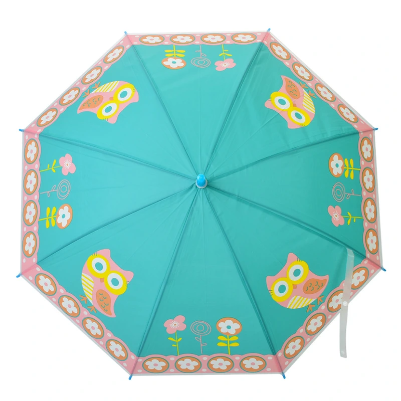 Дитяча парасолька "Совеня" MK 5887(Turquoise) довжина 66 см, тростина 60,5 см, діаметр 84 см, спиця 48,5 см