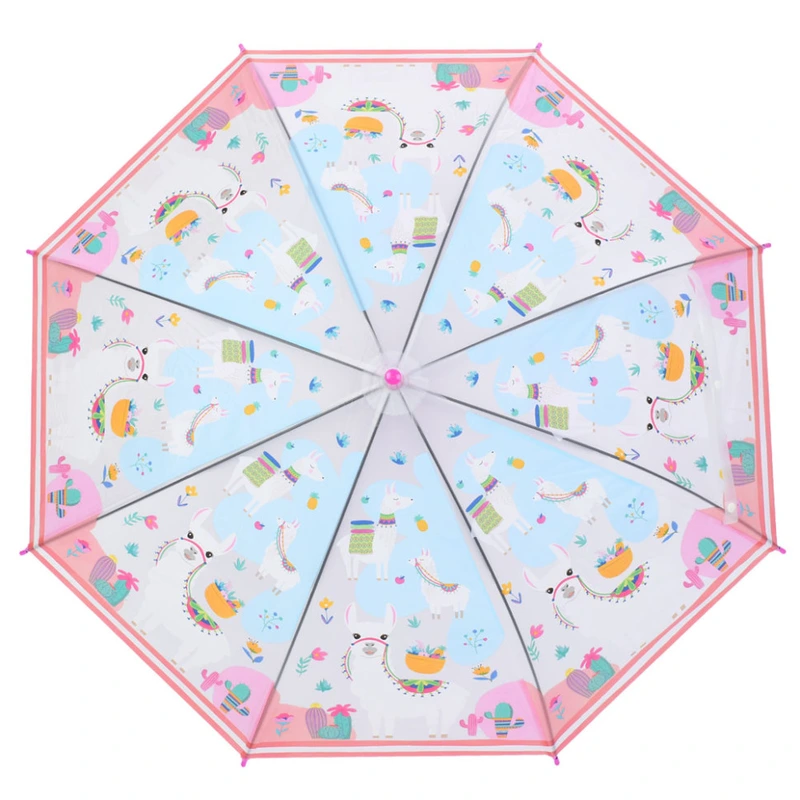 Дитяча парасолька "Весела Лама" MK 5790(Pink) довжина 65 см, тростина 60 см, діаметр 84 см, спиця 48 см
